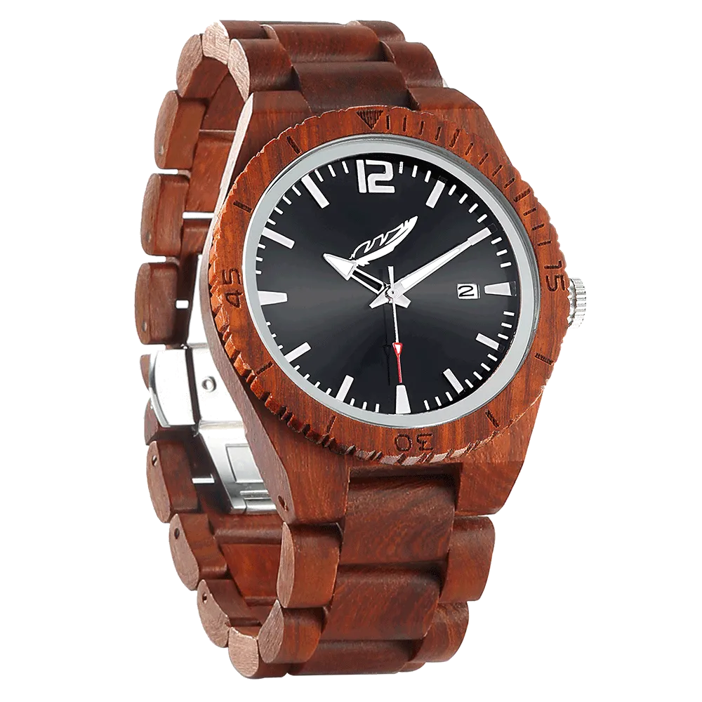 Men's Personalized Engrave Rose Wood Watches - Custom Engraving