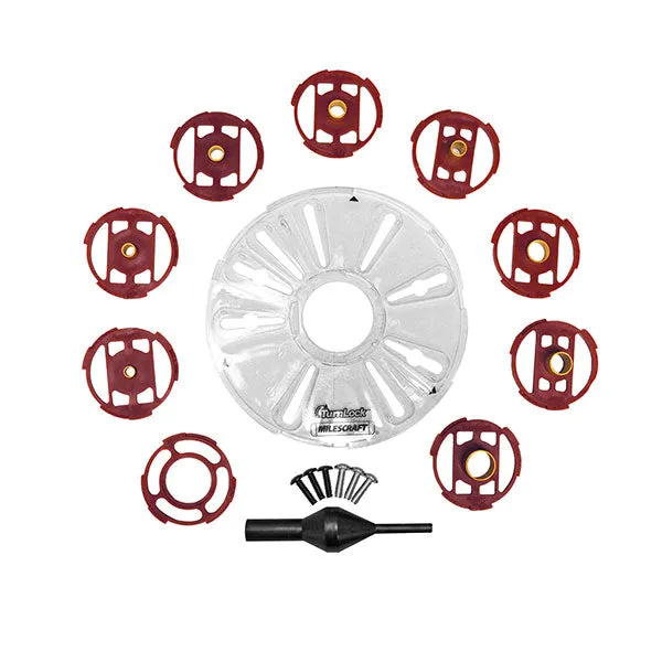 Milescraft | Base Plate/Bushing Set for Template Guide Routing Metric