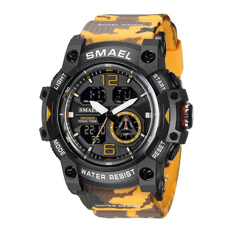 Military Watch Quartz Wristwatches Sport 50M Waterproof Alarm Clock Light Analog Digital Male Clocks 8007 Mens Watches Digital