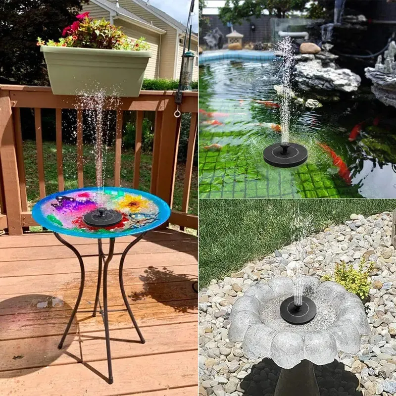 Mini Solar Water Fountain Pool Pond Waterfall Fountain Garden Decoration