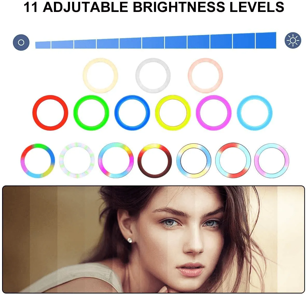 MJ-33 RGB LED Soft Ring Light With Stand-Selfie Light