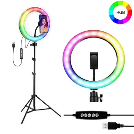 MJ-33 RGB LED Soft Ring Light With Stand-Selfie Light