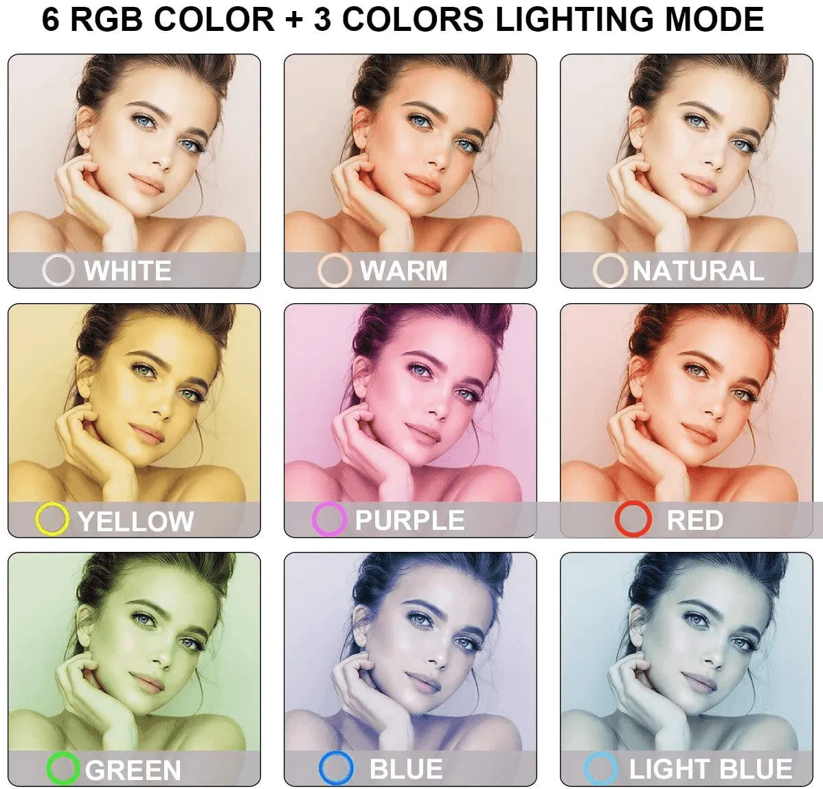 MJ-33 RGB LED Soft Ring Light With Stand-Selfie Light