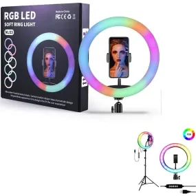 MJ-33 RGB LED Soft Ring Light With Stand-Selfie Light