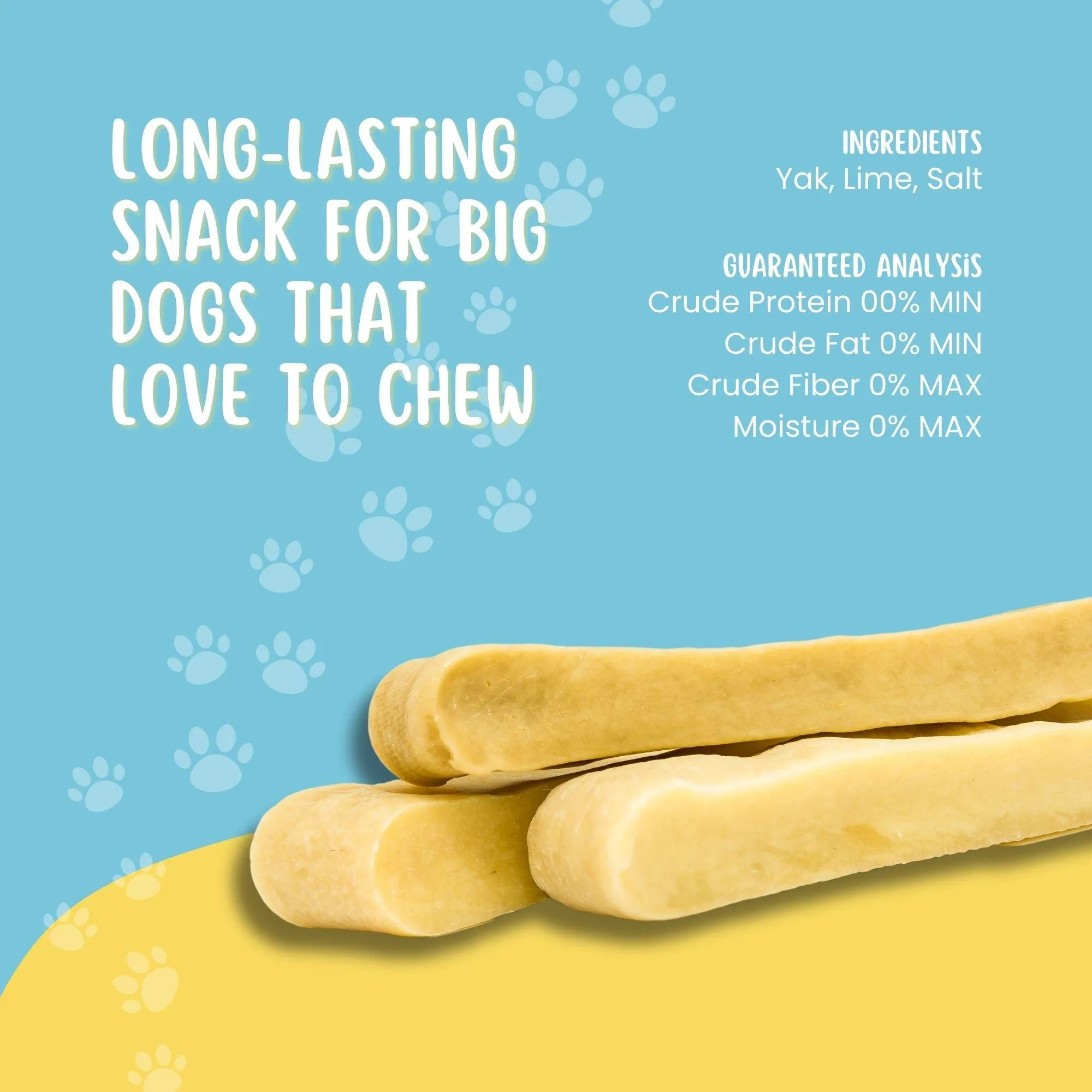 Monster Himalayan Yak Chews for Large & X-Large Dogs