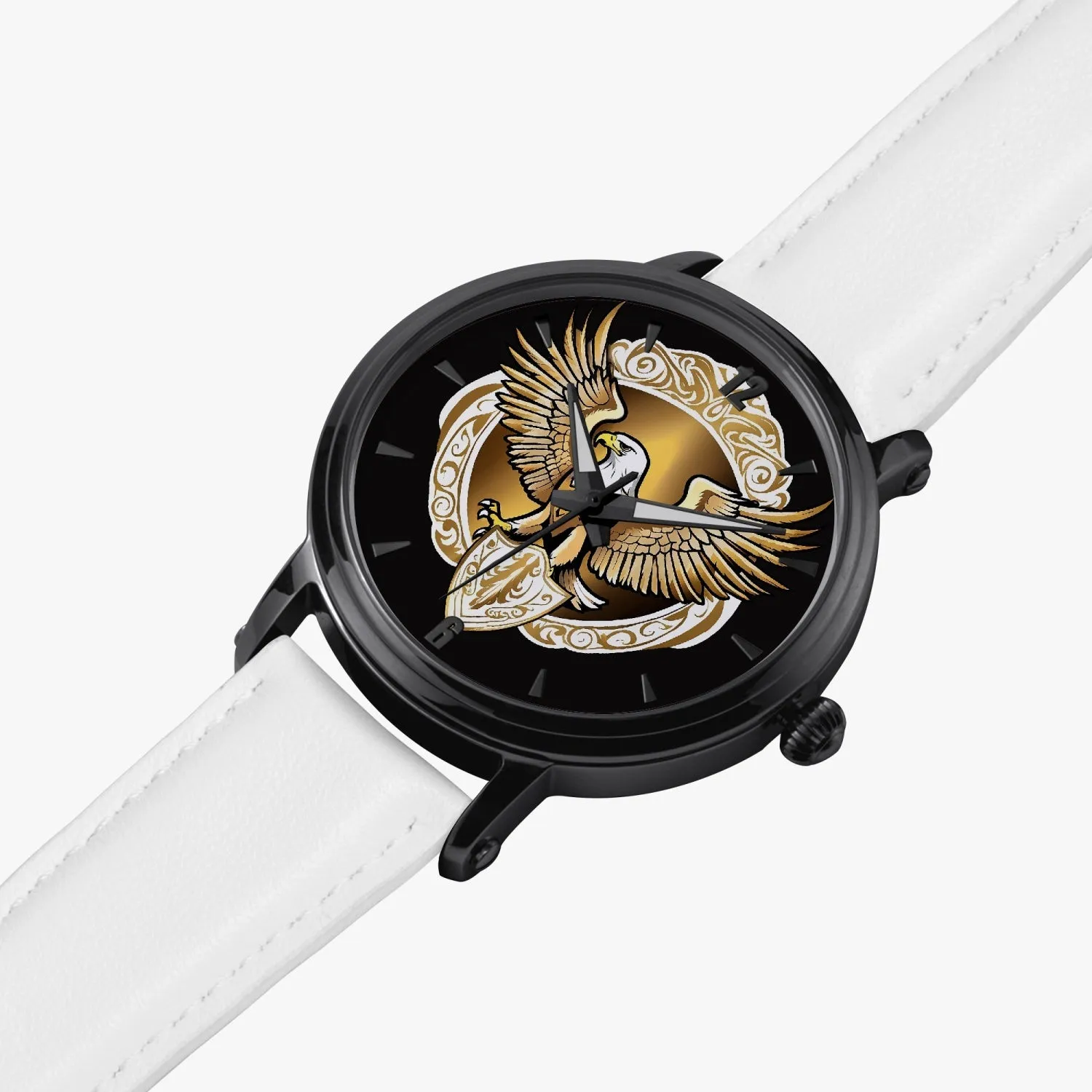 Montre automatique unisexe 46 mm (noire) "Eagle Golden Shield" (157)