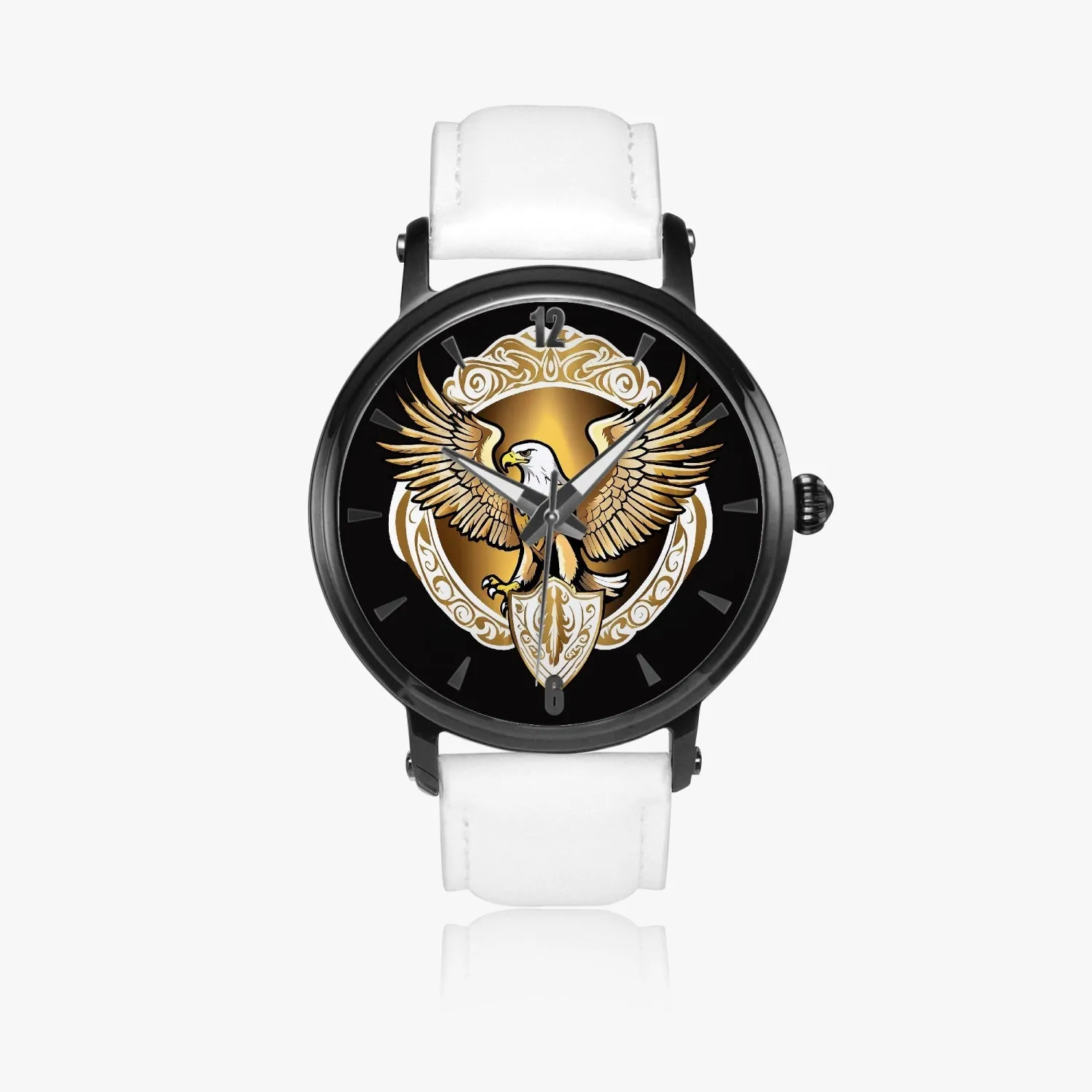 Montre automatique unisexe 46 mm (noire) "Eagle Golden Shield" (157)