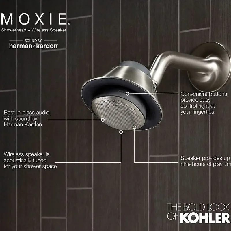 Moxie 2.5 gpm Bluetooth Showerhead Speaker in Polished Chrome