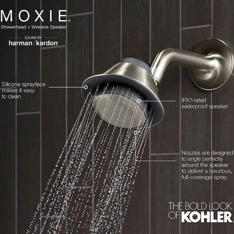 Moxie 2.5 gpm Bluetooth Showerhead Speaker in Polished Chrome