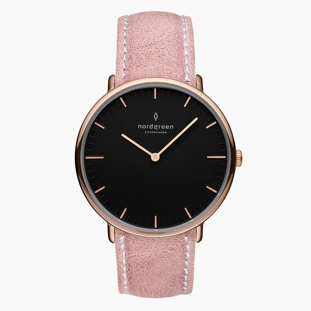 Native | Black Dial - Pink Leather