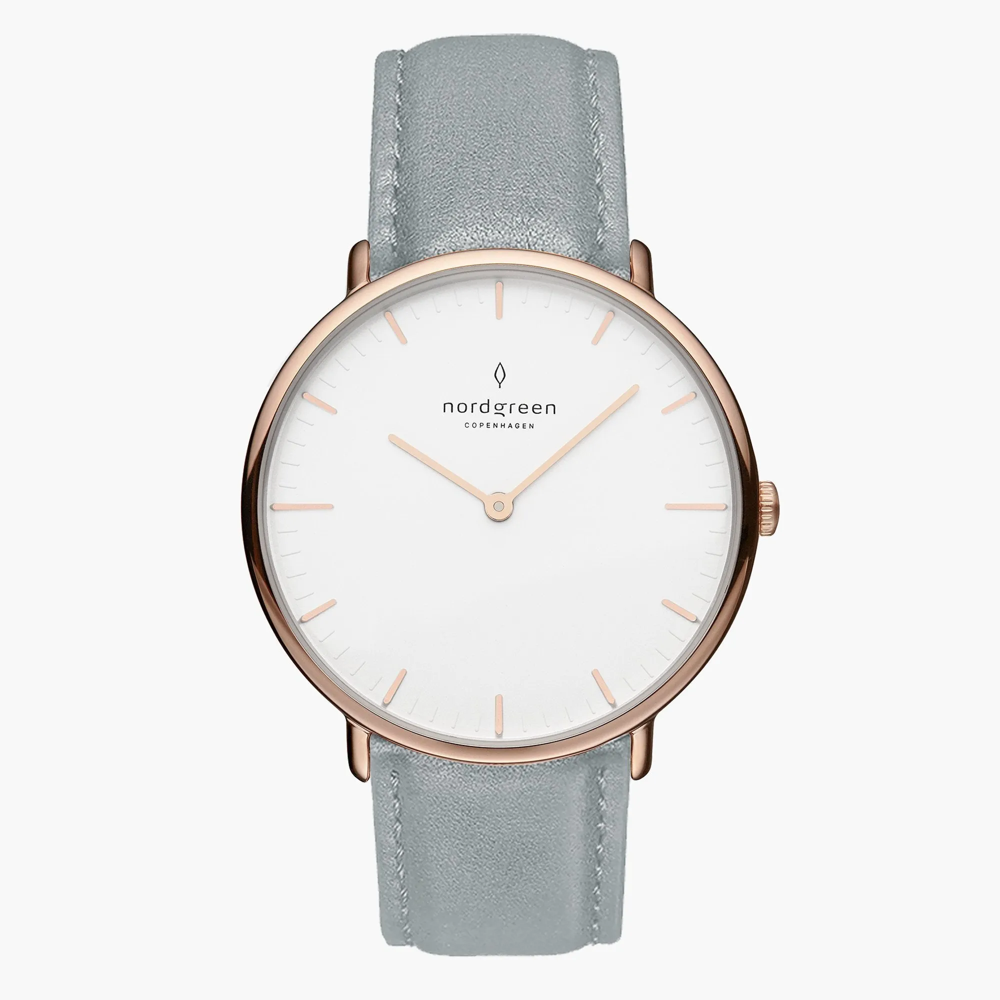 Native | White Dial - Dove Grey Vegan Leather