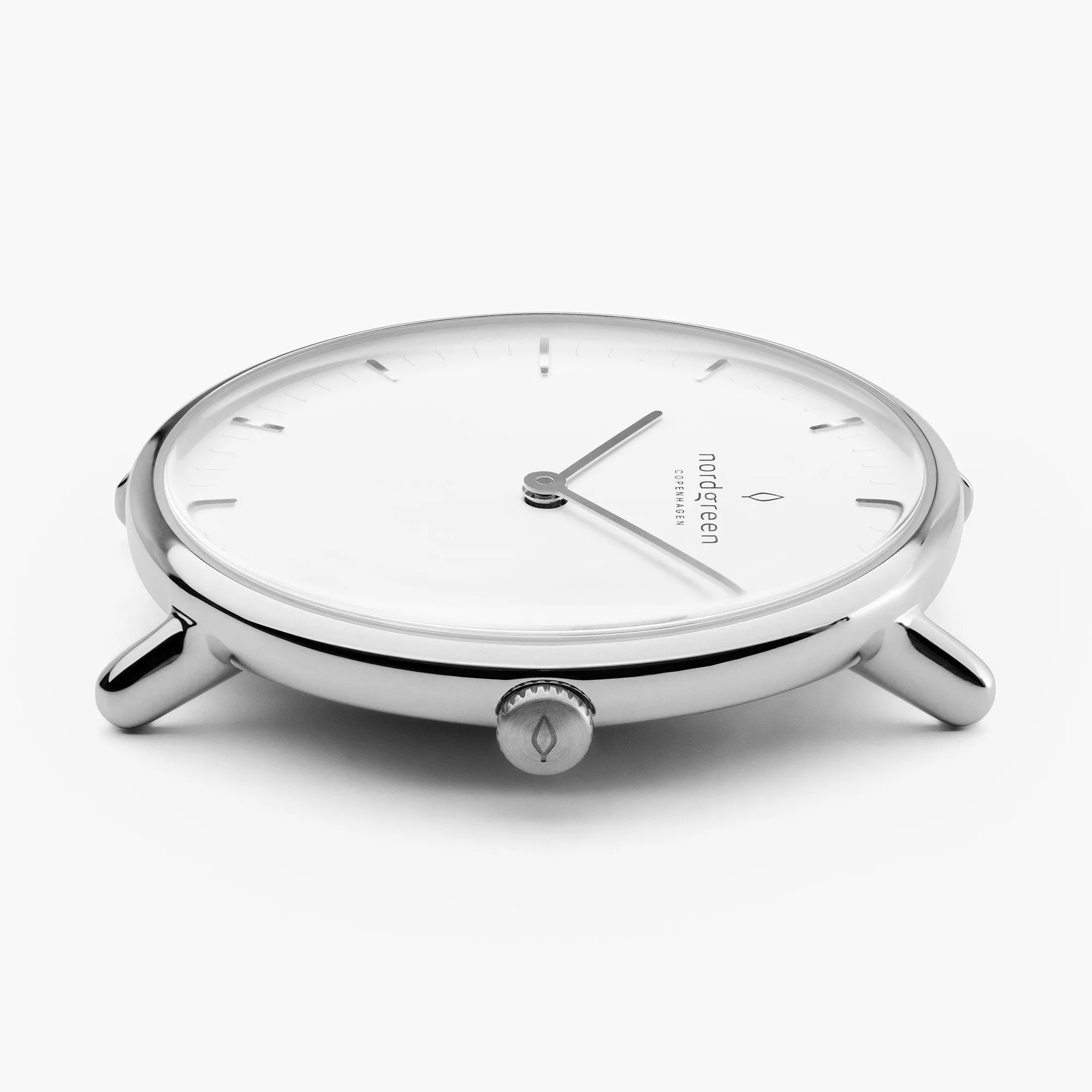 Native | White Dial - Dove Grey Vegan Leather