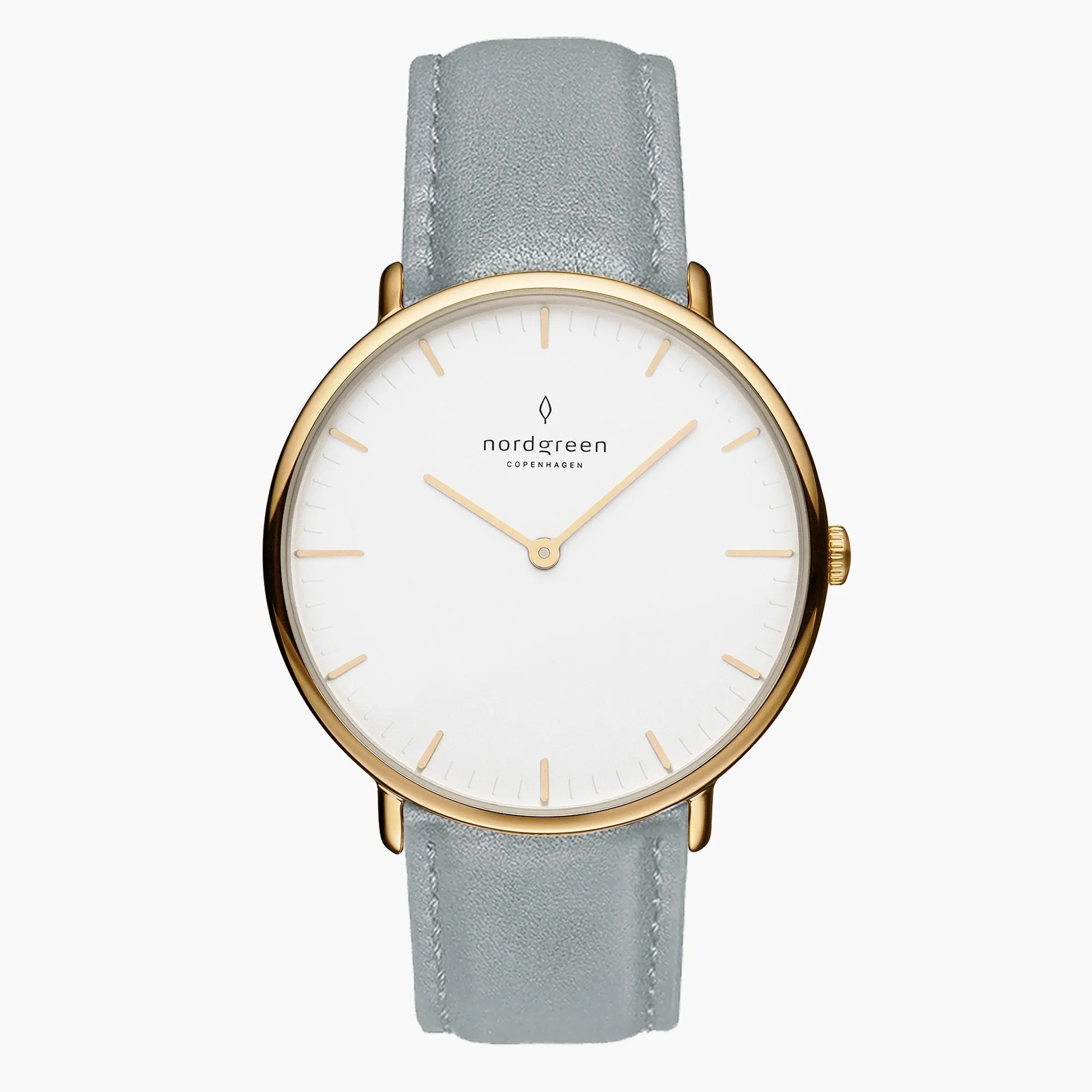 Native | White Dial - Dove Grey Vegan Leather