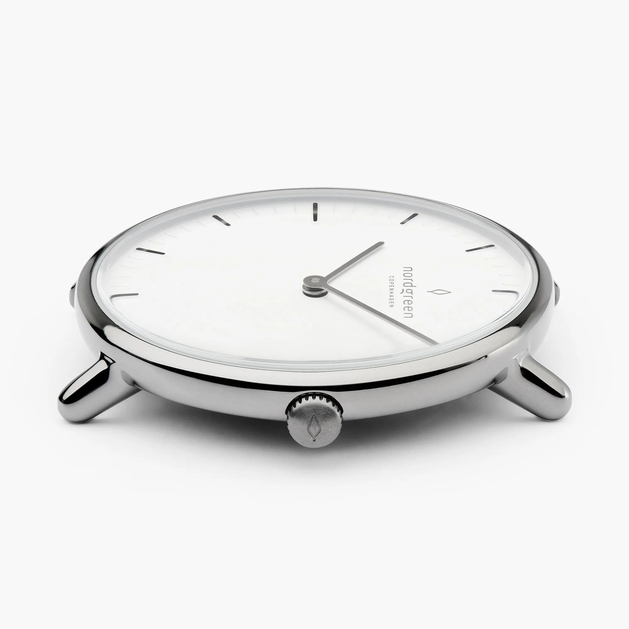 Native | White Dial - Dove Grey Vegan Leather