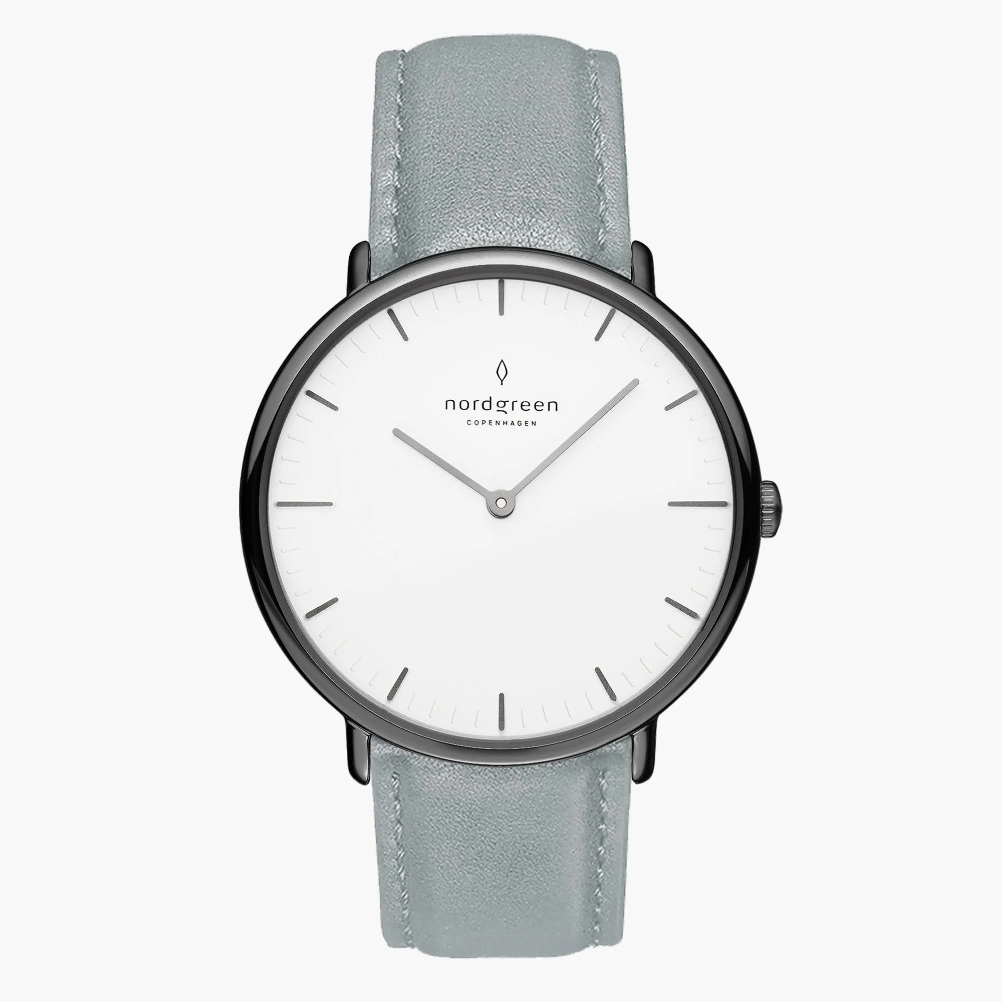 Native | White Dial - Dove Grey Vegan Leather