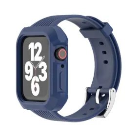 Navy Blue TPU Apple Watch Strap   Case 海軍藍塑膠 Apple 錶帶   保護殼 KCWATCH1198