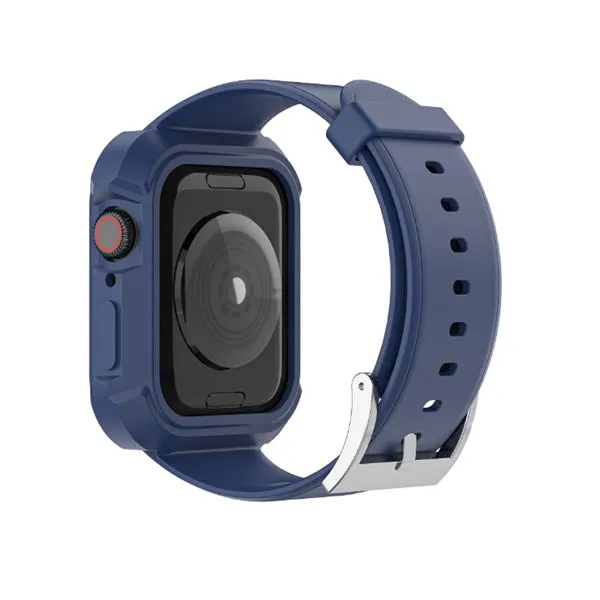 Navy Blue TPU Apple Watch Strap   Case 海軍藍塑膠 Apple 錶帶   保護殼 KCWATCH1198