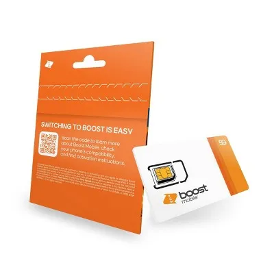 New - Boost Mobile Preloaded SIM Card (15GB) - 1 Month