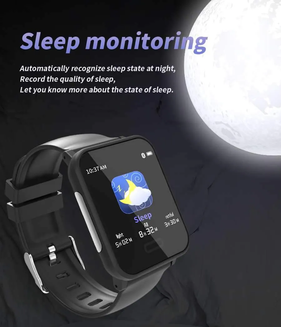 New Heart Rate Blood Pressure Smartwatch Bracelet Multi-Sport Heart Rate Monitor Smart Watch