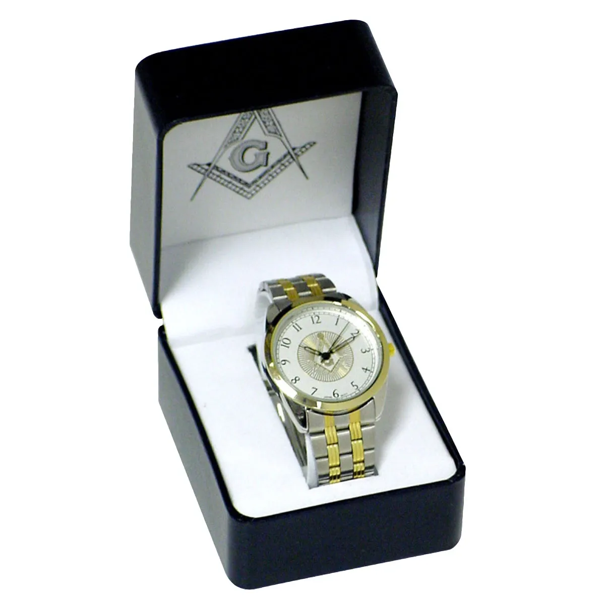 New Silver Tone Masonic Men's Wrist Watch Gift