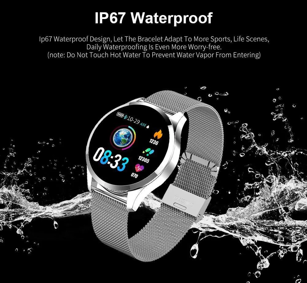 New Waterproof Fitness Tracker Smart Watch Heart Rate Blood Pressure Monitor Smartwatch For iPhone Android