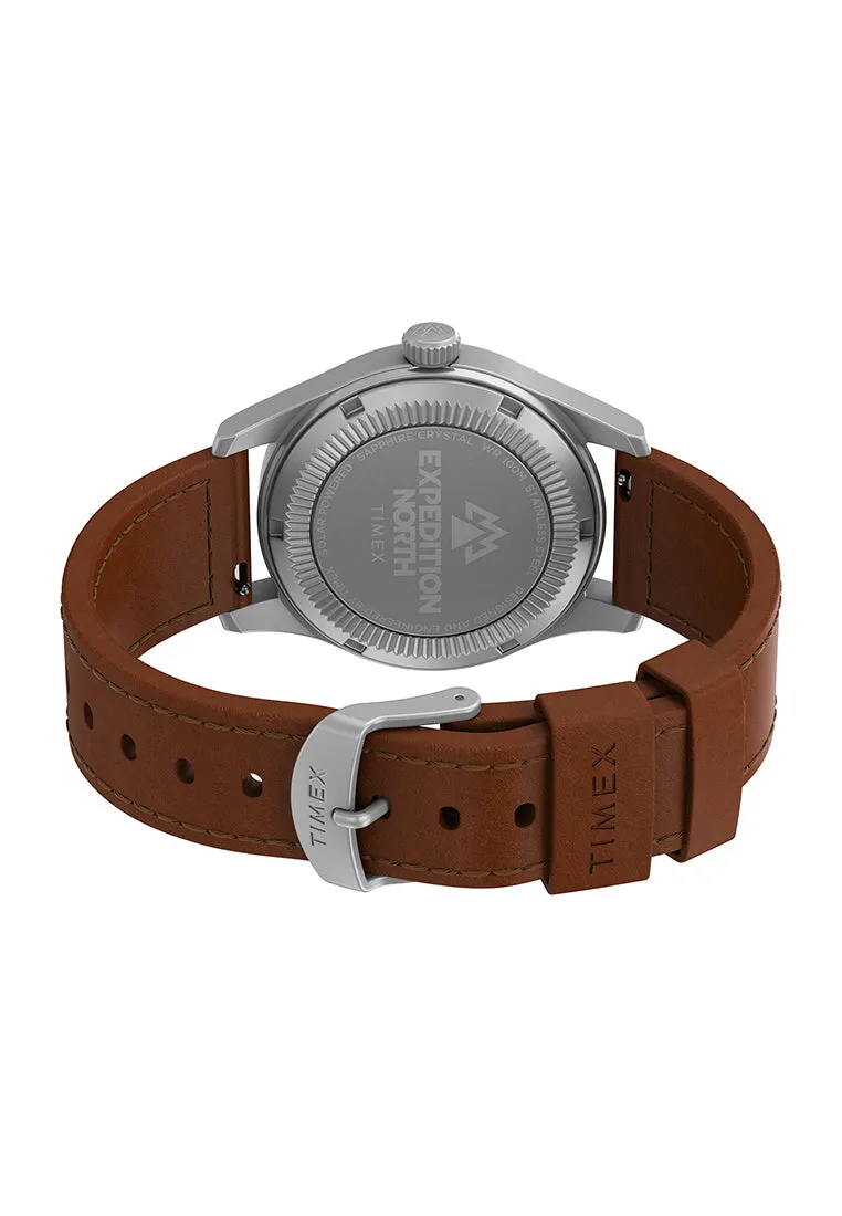 North Field Post 41 3-Hand Solar Powered 36mm Leather Band