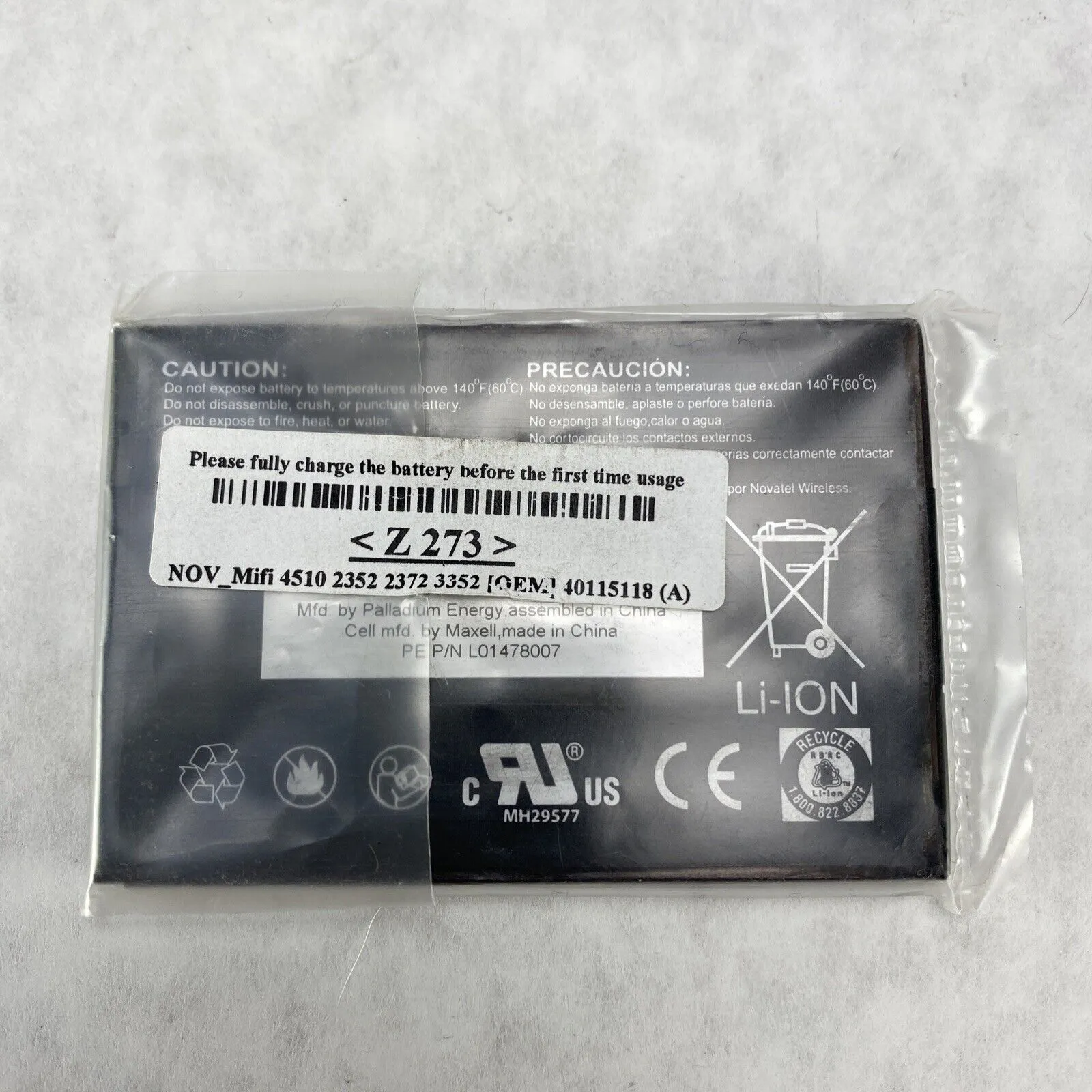 Novatel 40115118-001 Battery For Verizon MiFi 4620L Jetpack 4G Mobile Hotspot