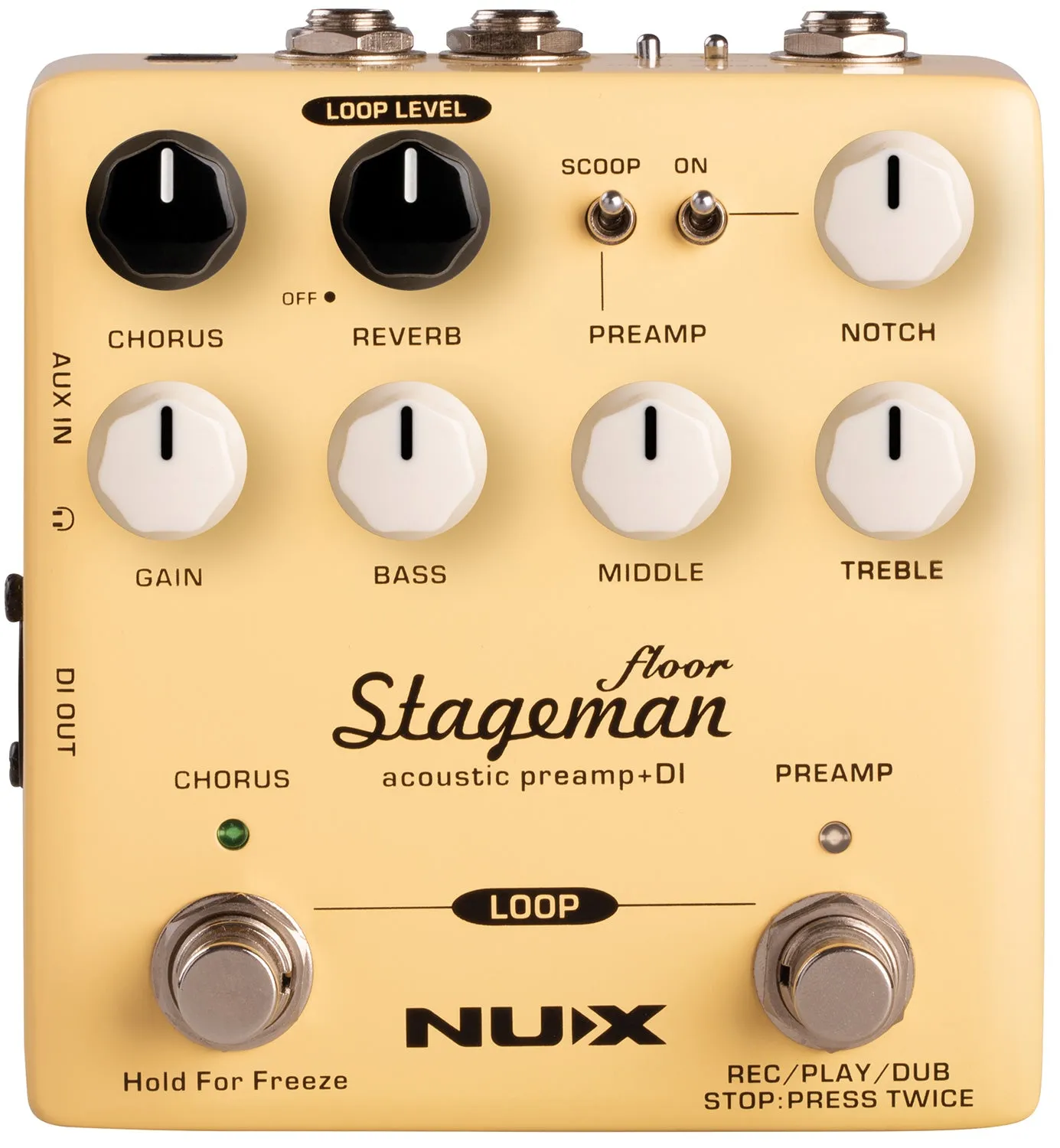 Nux Stageman Floor Acoustic Preamp DI Pedal