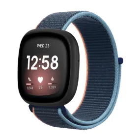 Nylon Strap For Fitbit Sense 1-2/Versa 3-4 Deep Navy