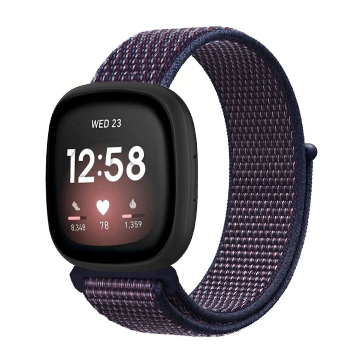 Nylon Strap For Fitbit Sense 1-2/Versa 3-4 Deep Navy