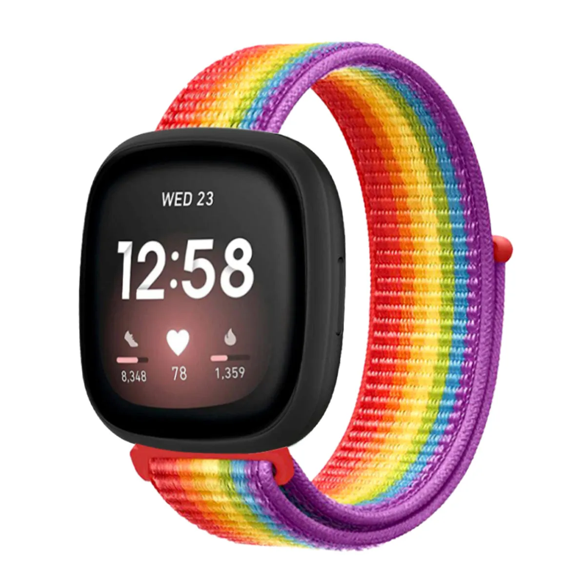 Nylon Strap For Fitbit Sense 1-2/Versa 3-4 Rainbow