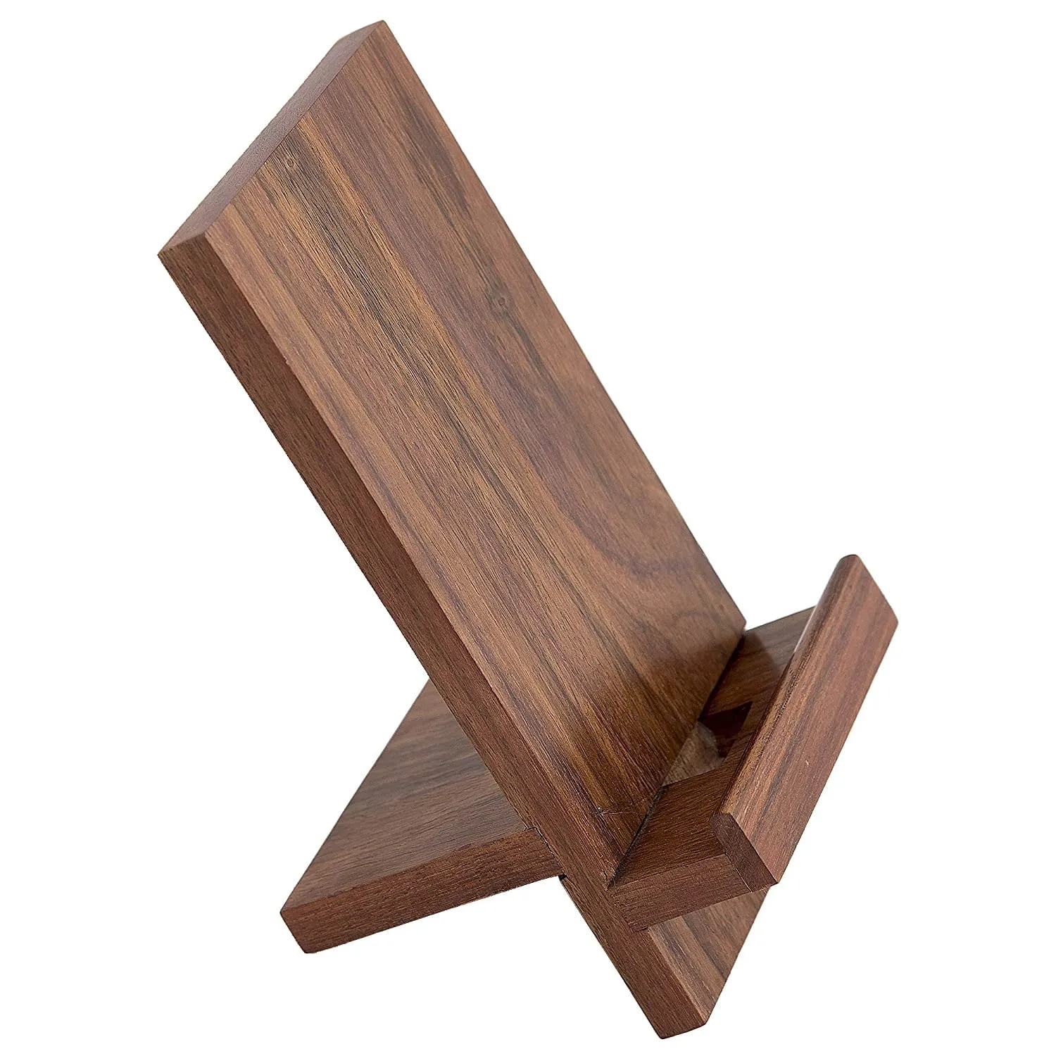 ODEJIA India Premium Wooden Mobile Stand/Mobile Holder/Dock Station with Charging Slot | Wooden Mobile Stand | Mobile Video Stand