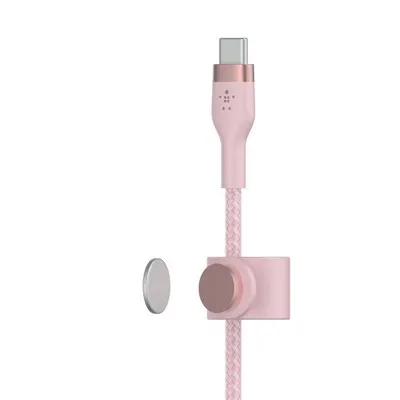 Open Box - Belkin 6.6' BoostCharge Pro Flex USB-C Connector Cable   Strap Pink