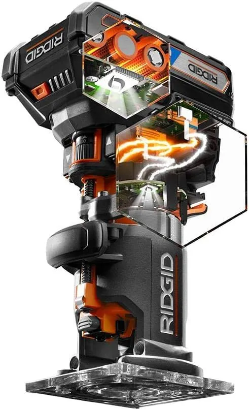 Open Box -  RIDGID R860443B 18-Volt OCTANE Cordless Brushless Compact Fixed Base Router