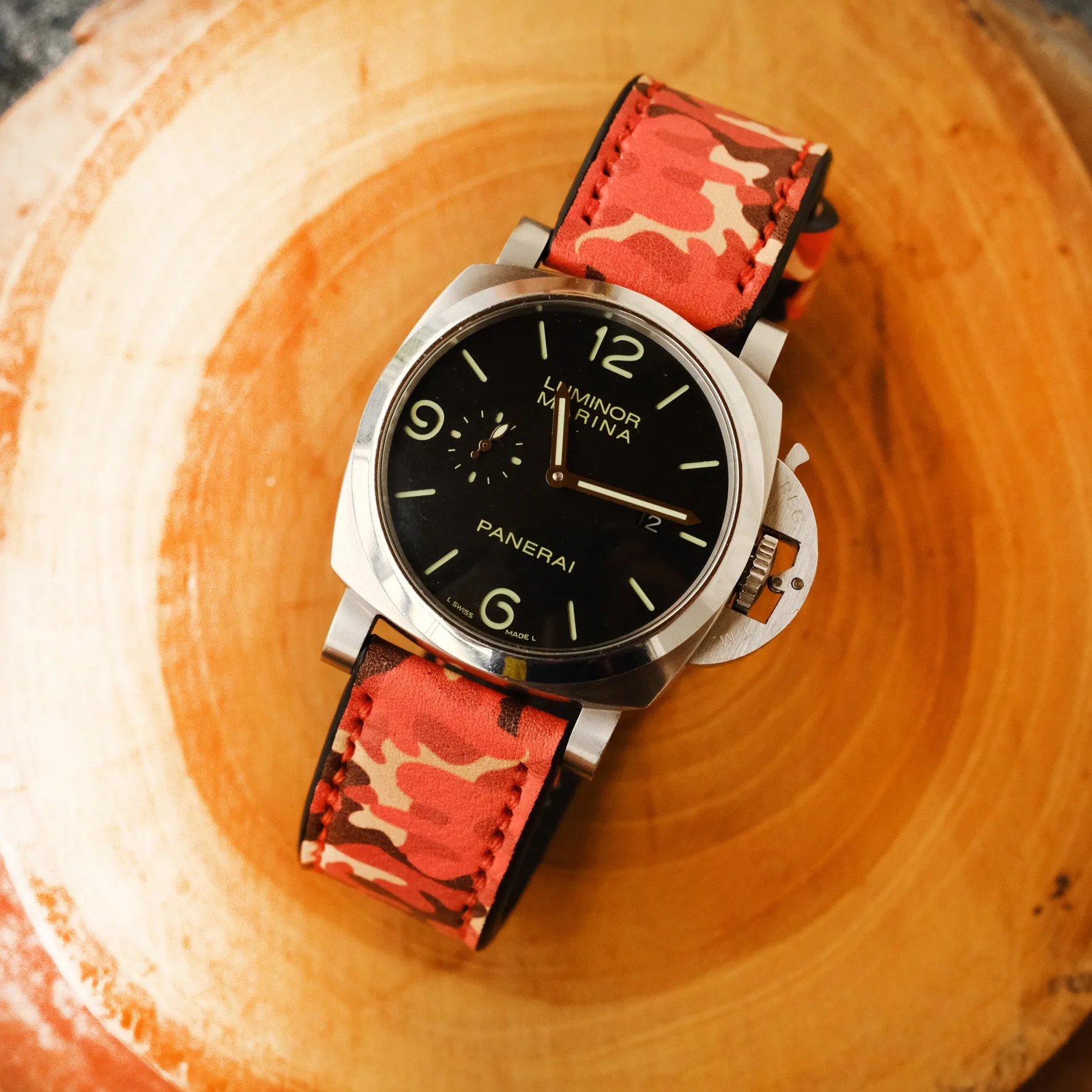 Orange Camo Panerai Watch Straps