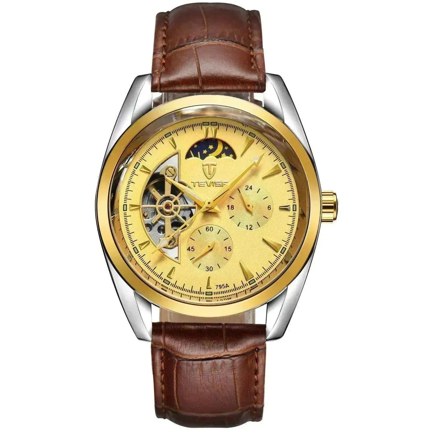 P Katwis Tourbillon watches: Men's starburst waterproof automatic mechanical.