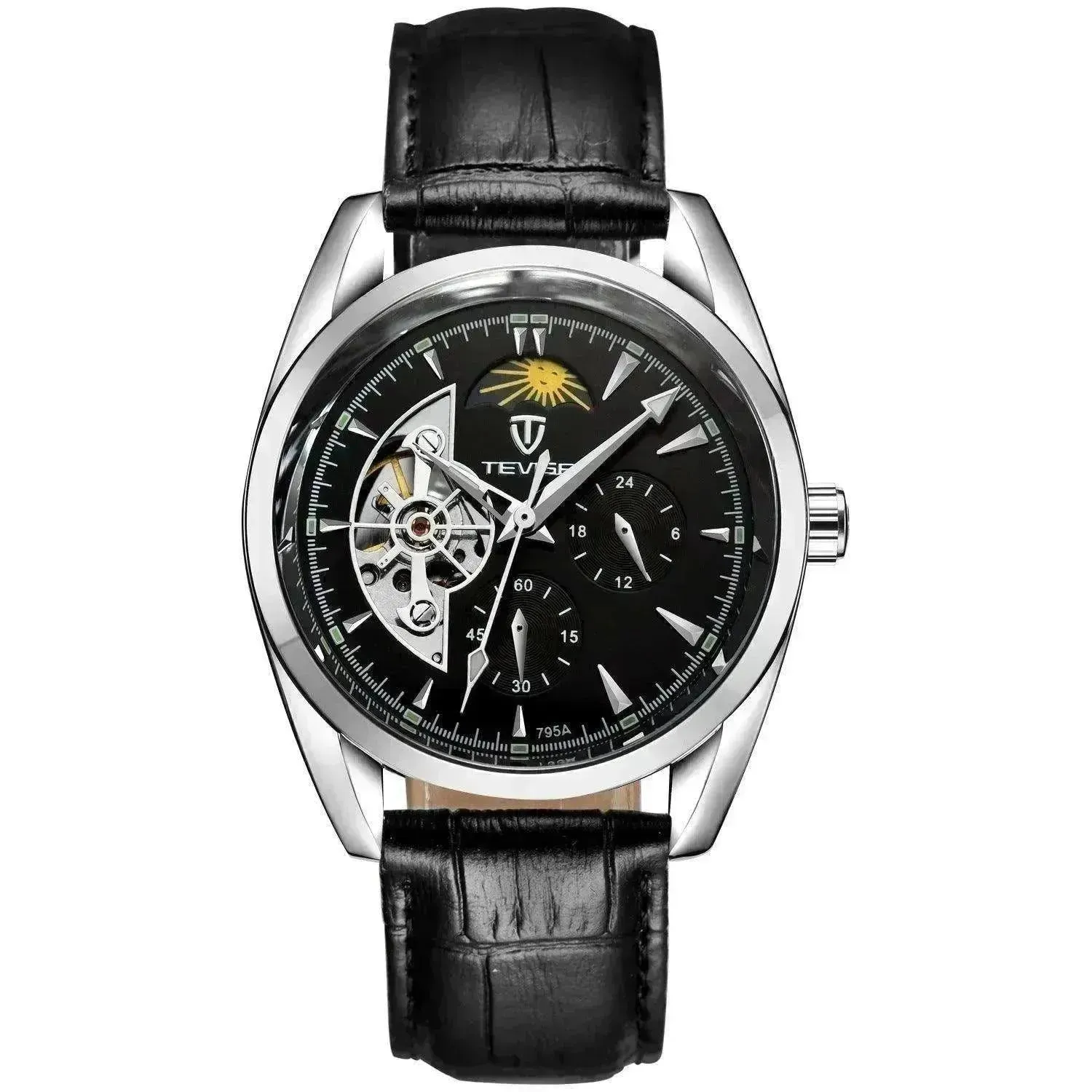 P Katwis Tourbillon watches: Men's starburst waterproof automatic mechanical.