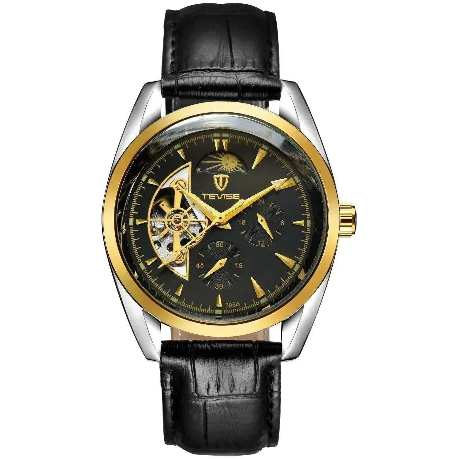 P Katwis Tourbillon watches: Men's starburst waterproof automatic mechanical.