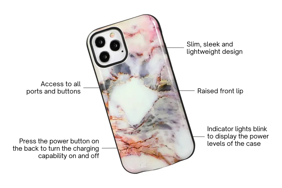 Pastel Canyon Marble Battery Case