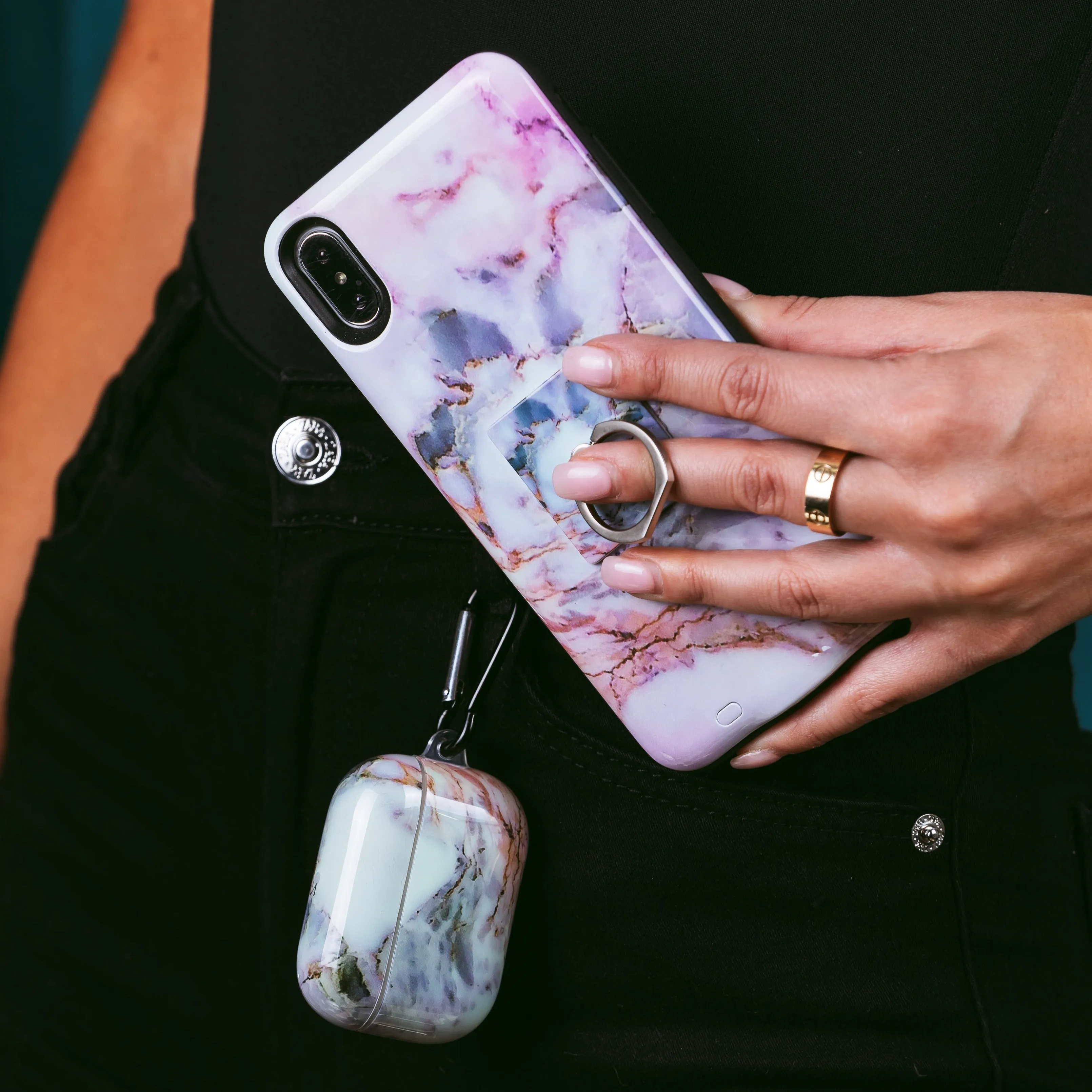 Pastel Canyon Marble Battery Case