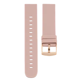 Pink grey OOZOO rubber strap with rose gold clasp