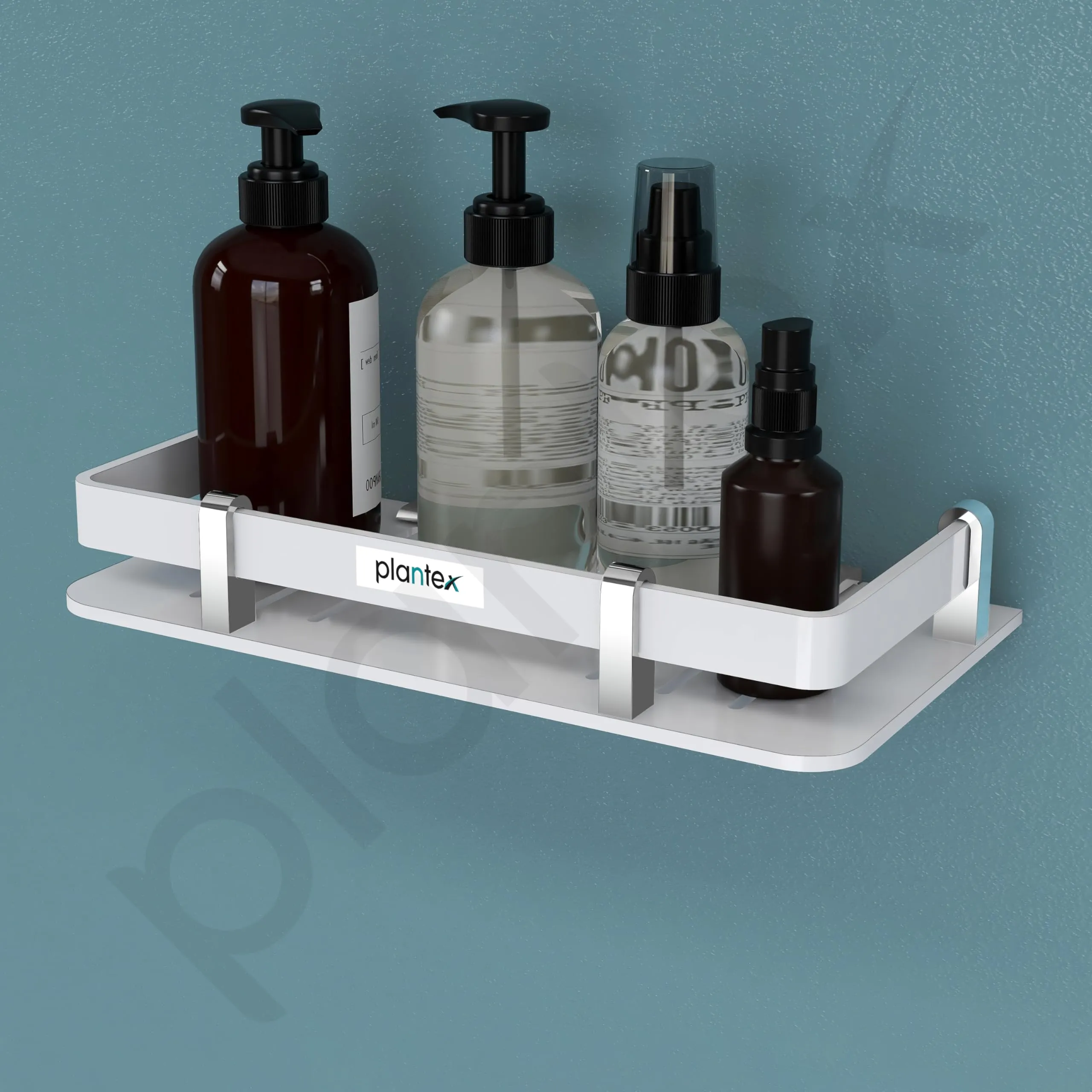 Plantex Acrylic Bathroom Organizer/Shelf For Bathroom/Kitchen/Wall -Bathroom Accessories (9X5 Inches-White)