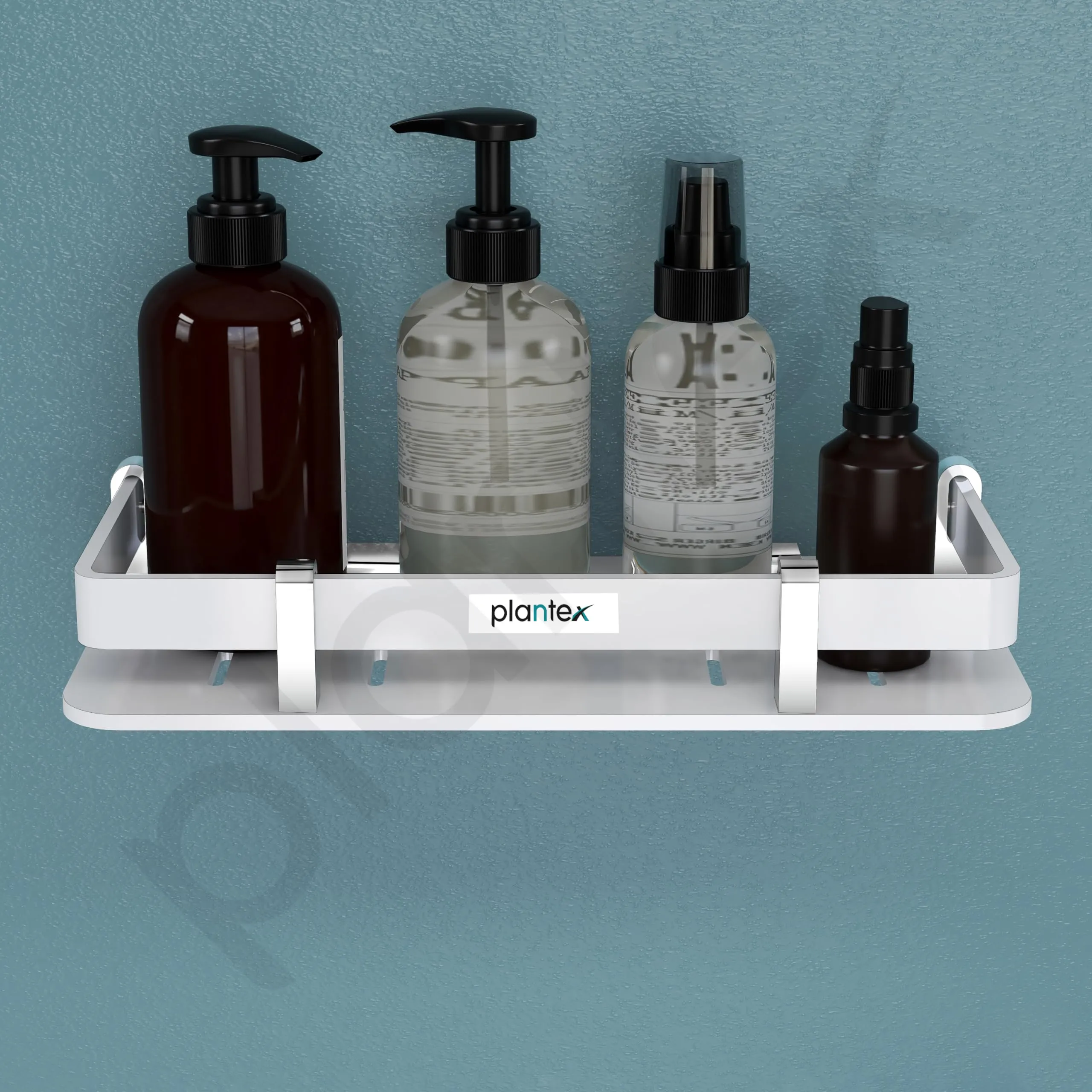 Plantex Acrylic Bathroom Organizer/Shelf For Bathroom/Kitchen/Wall -Bathroom Accessories (9X5 Inches-White)