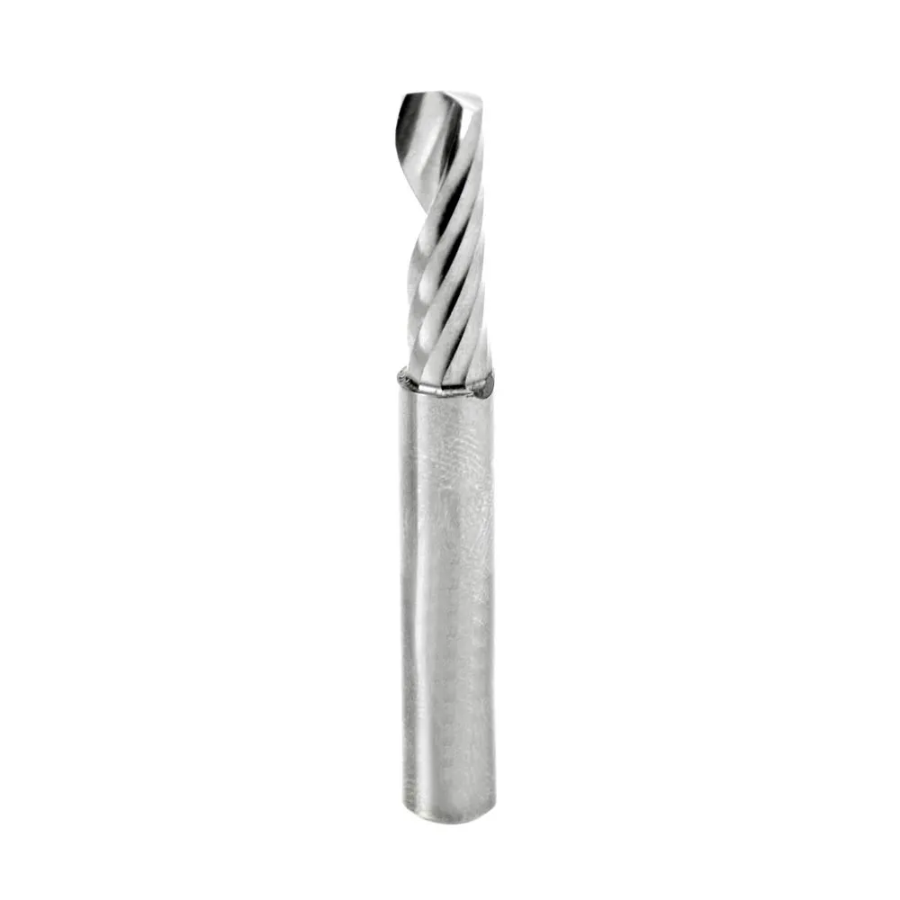 Plastic Cutting Spiral 'O' Flute Router Bit | 1⁄4 Dia x 3⁄4 x 1⁄4" Shank Up-Cut | 51404 | 738685514047