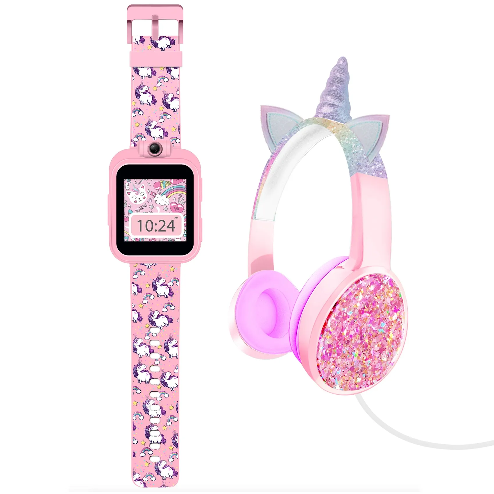 PlayZoom 2 Kids Smartwatch with Headphones: Pink Unicorn