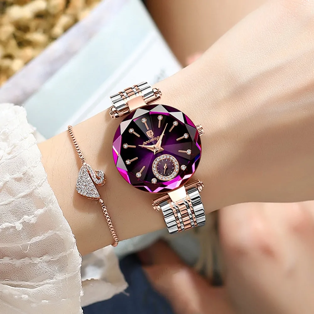 POEDAGAR Top Brand Stainless Steel Waterproof Quartz Luxury Watches For Ladies