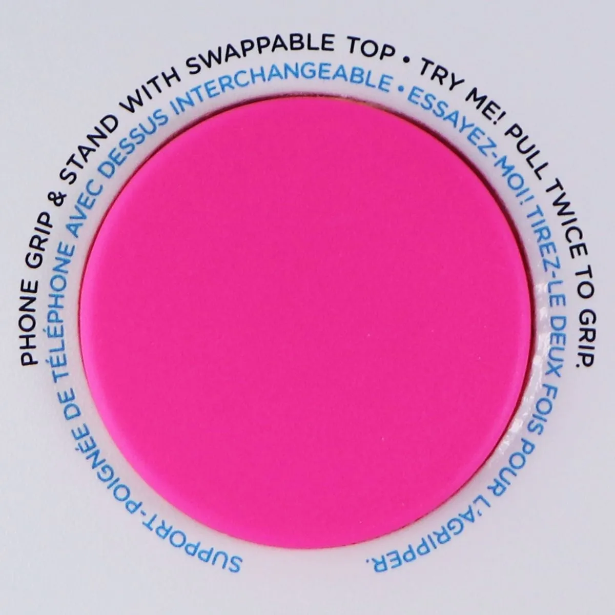 PopSockets PopGrip Phone Grip & Stand with Swappable Top - Neon Pink