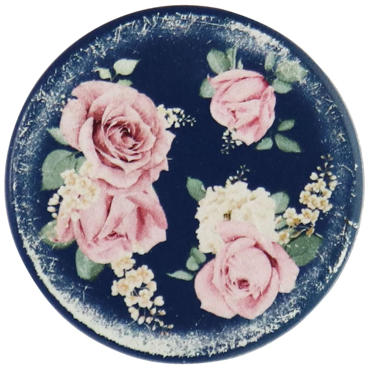 PopSockets PopGrip Swappable Top - Navy/Pink Rose (Top ONLY/No Base)