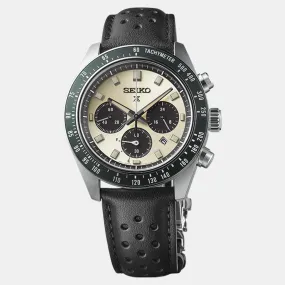 Prospex Men Solar Black Dial Chronograph Leather Watch SSC943P1