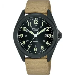 Pulsar PX3225X Solar Camel Strap Mens Watch